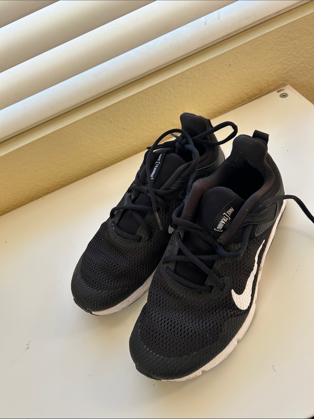 Nike Black and White Mesh Athletic Sneakers